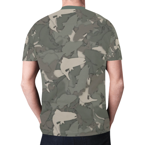 Fishermen Camouflage Pattern New All Over Print T-shirt for Men (Model T45)