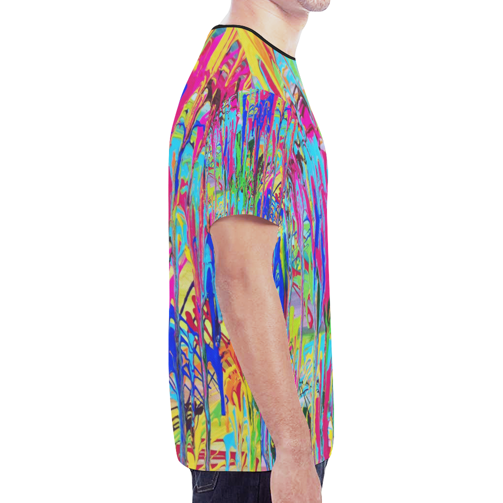 Dripping New All Over Print T-shirt for Men (Model T45)