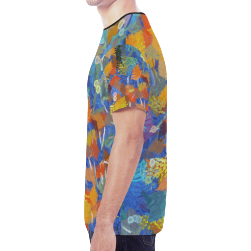 Colorful paint strokes New All Over Print T-shirt for Men (Model T45)