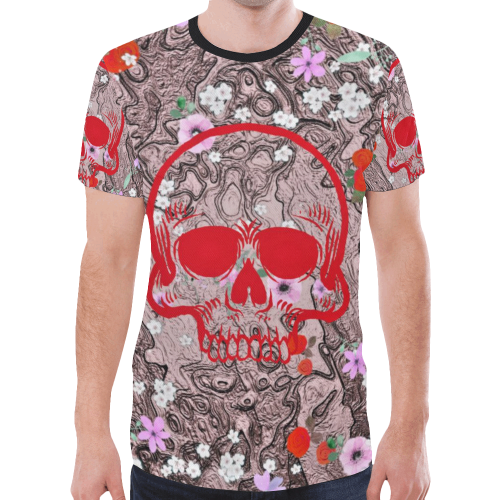 Funny Summer Skull B by JamColors New All Over Print T-shirt for Men (Model T45)
