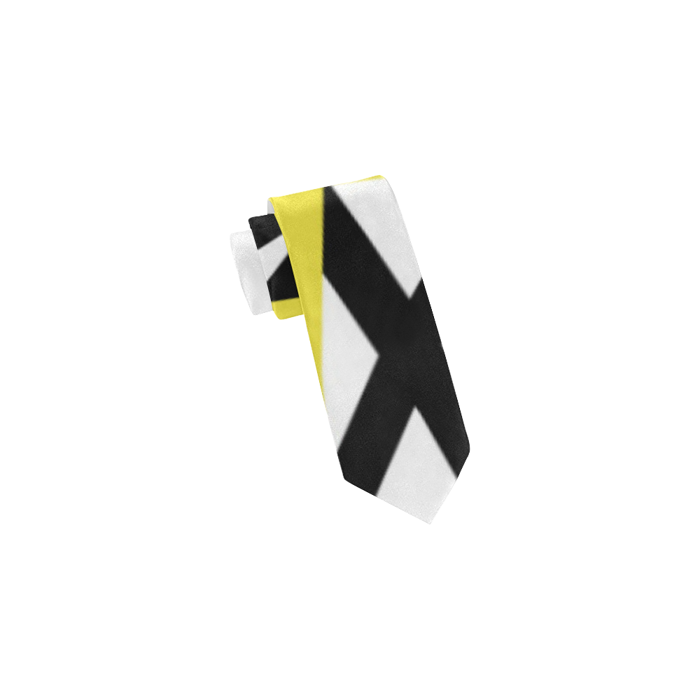 Black and yellow stripes Classic Necktie (Two Sides)