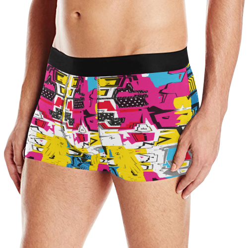 Distorted shapes Men's All Over Print Boxer Briefs (Model L10)