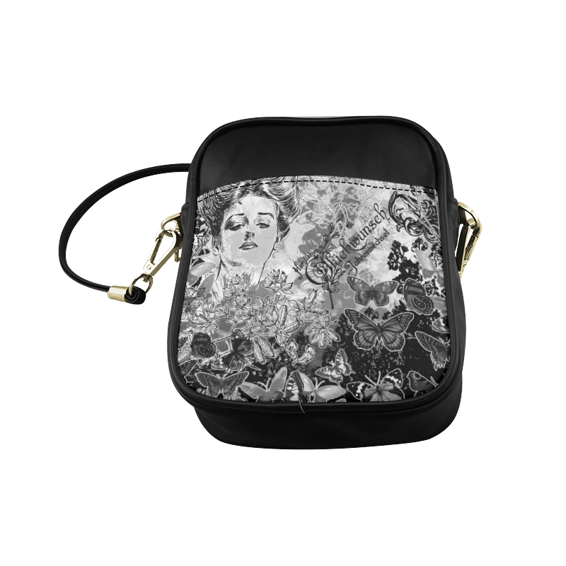 Lady and butterflies Sling Bag (Model 1627)