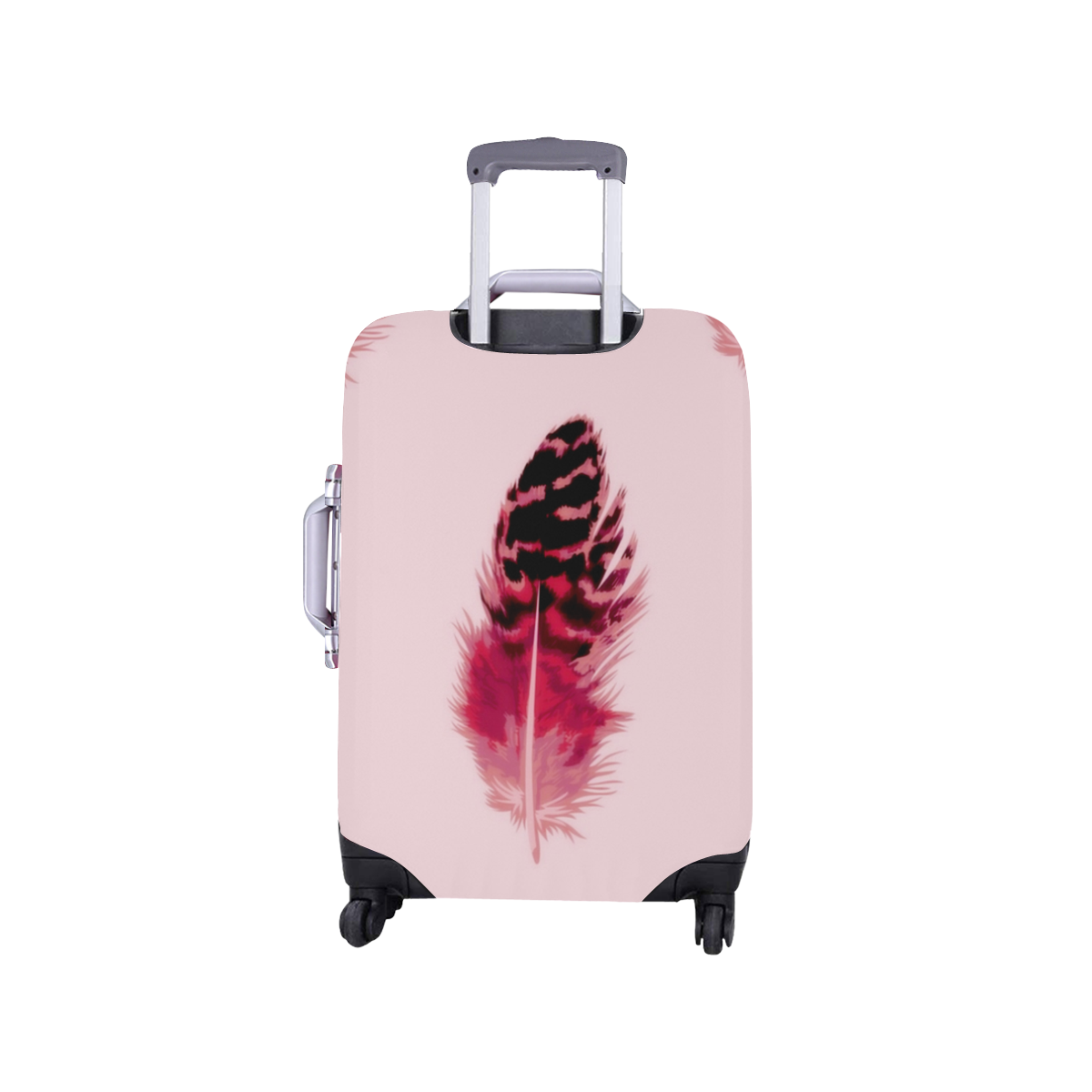 Red Feathers Luggage Cover Luggage Cover/Small 18"-21"