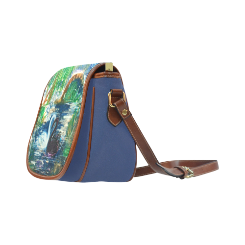 Swans in an Alcove Saddle Bag/Small (Model 1649) Full Customization