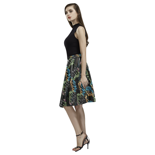 DNA pattern - Biology - Scientist Melete Pleated Midi Skirt (Model D15)