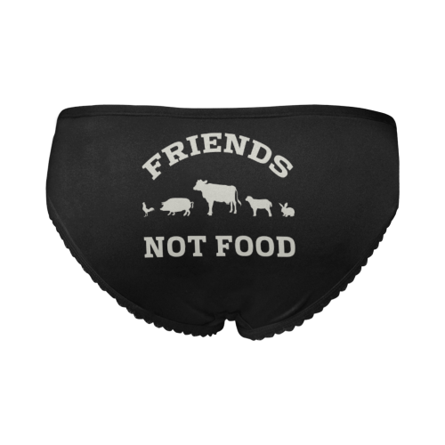 Friends Not Food (Go Vegan) Women's All Over Print Girl Briefs (Model L14)