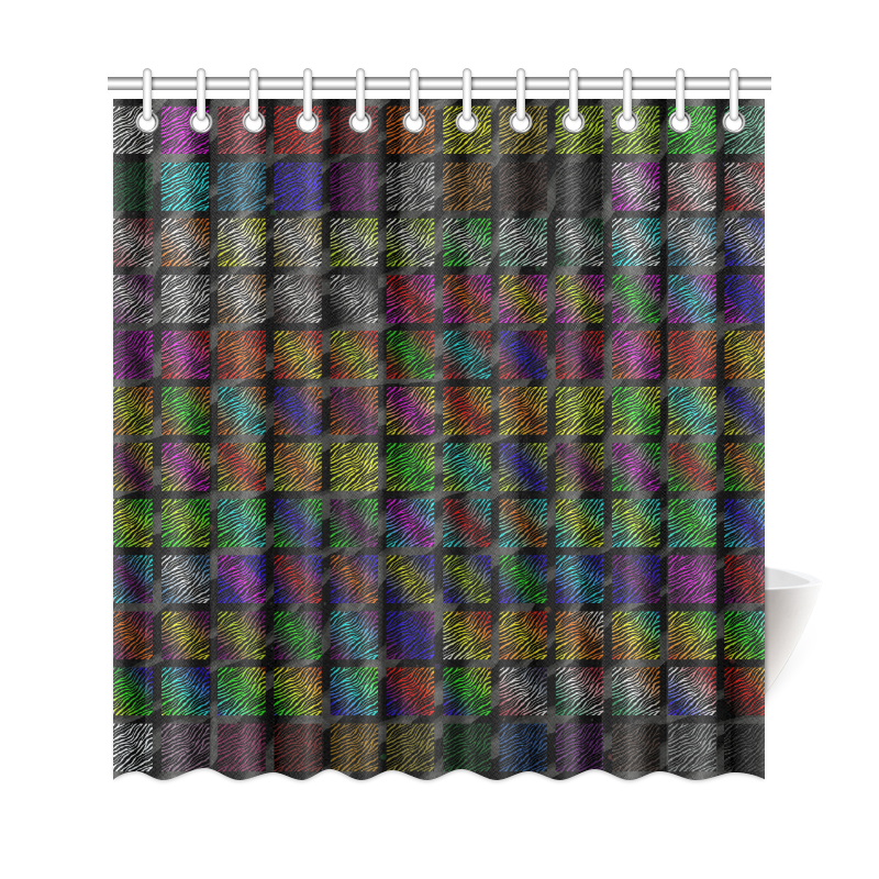 Ripped SpaceTime Stripes Collection Shower Curtain 69"x72"