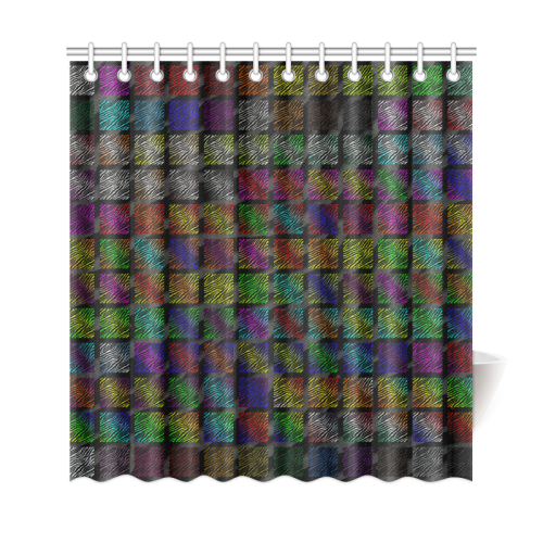Ripped SpaceTime Stripes Collection Shower Curtain 69"x72"