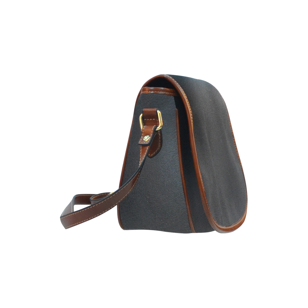BLACK LEATHER 2 Saddle Bag/Small (Model 1649) Full Customization
