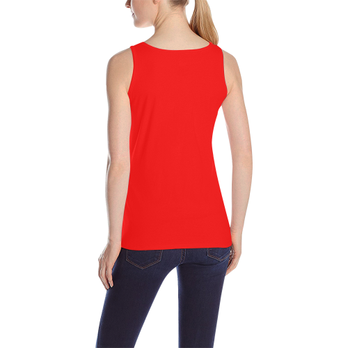 color red All Over Print Tank Top for Women (Model T43)