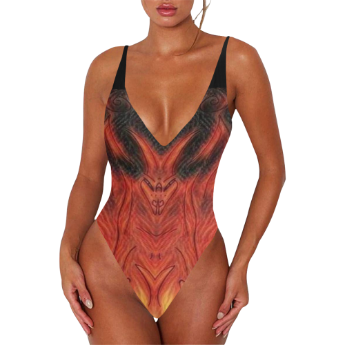 HelloverMe. Sexy Low Back One-Piece Swimsuit (Model S09)