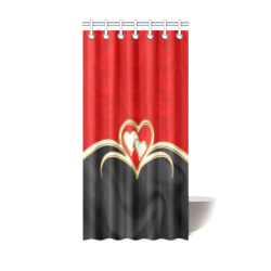 Elegant Red Black Love Shower Curtain 36"x72"