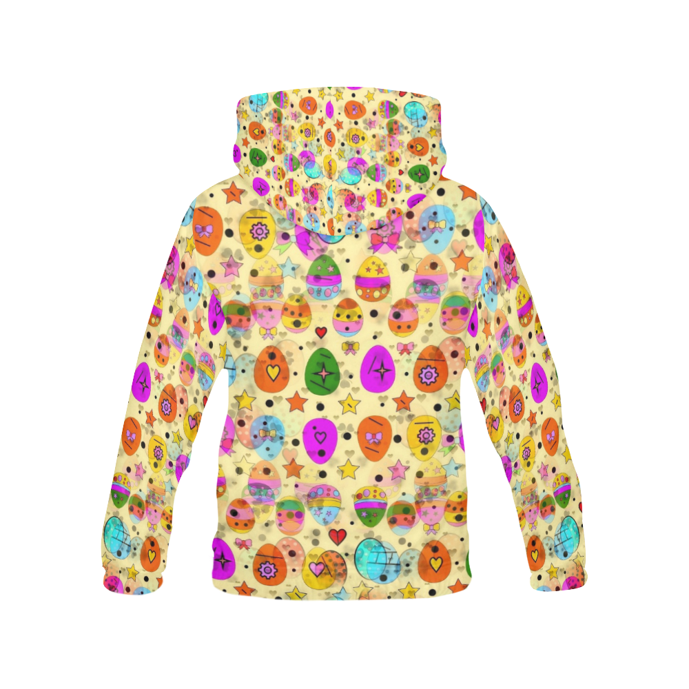 Egg Popart by Nico Bielow All Over Print Hoodie for Women (USA Size) (Model H13)