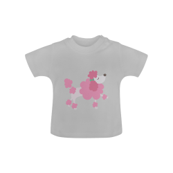 Pretty Pink Poodle Grey Baby Classic T-Shirt (Model T30)
