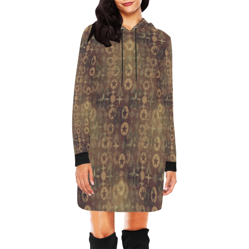 NB Pattern by Nico Bielow All Over Print Hoodie Mini Dress (Model H27)
