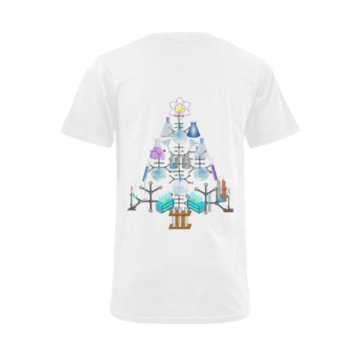Oh Chemist Tree, Oh Chemistry, Science Christmas Men's V-Neck T-shirt  Big Size(USA Size) (Model T10)