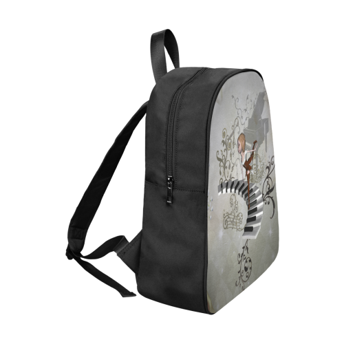 Music, dancing fairy Fabric School Backpack (Model 1682) (Large)