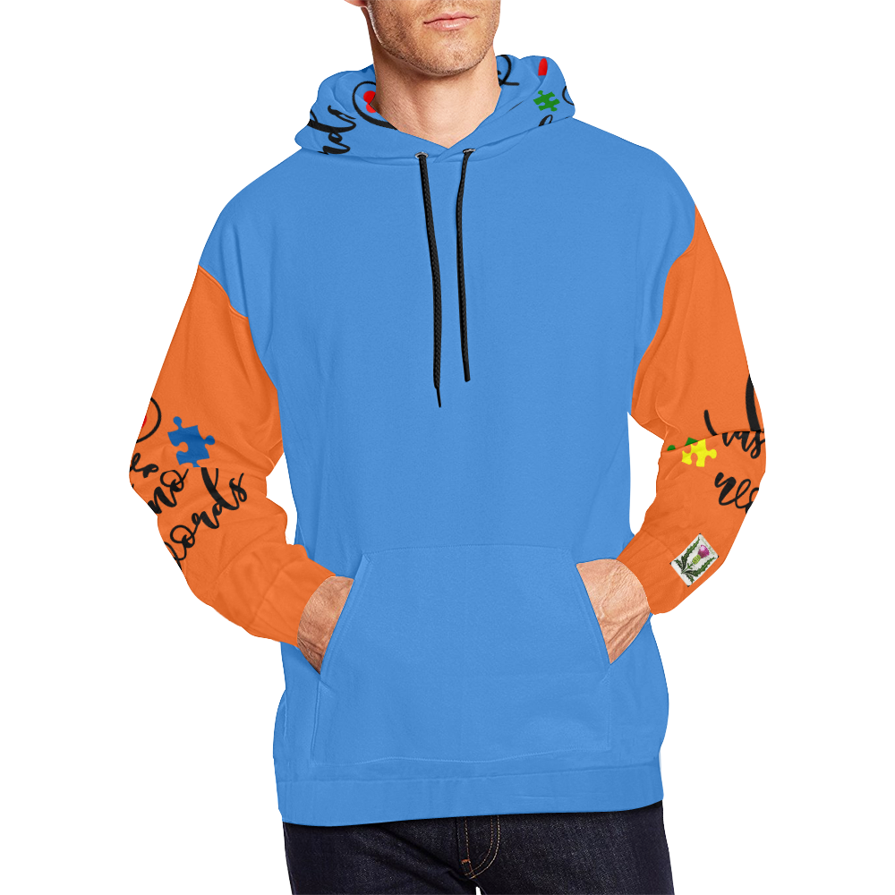 Fairlings Delight's Autism- Love has no words Men's Hoodie 53086P4 All Over Print Hoodie for Men (USA Size) (Model H13)