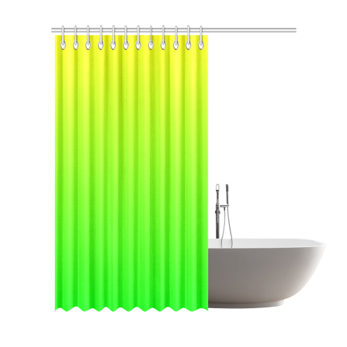 Yellow-Green Ombre Shower Curtain 72"x84"