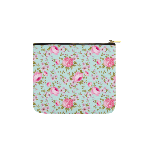 Peony Pattern Carry-All Pouch 6''x5''