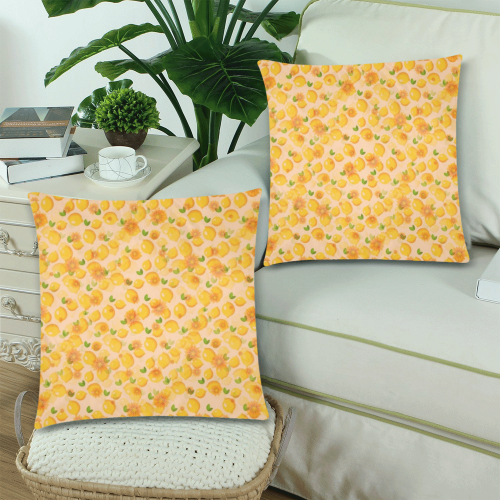 Citro Pattern by K.Merske Custom Zippered Pillow Cases 18"x 18" (Twin Sides) (Set of 2)
