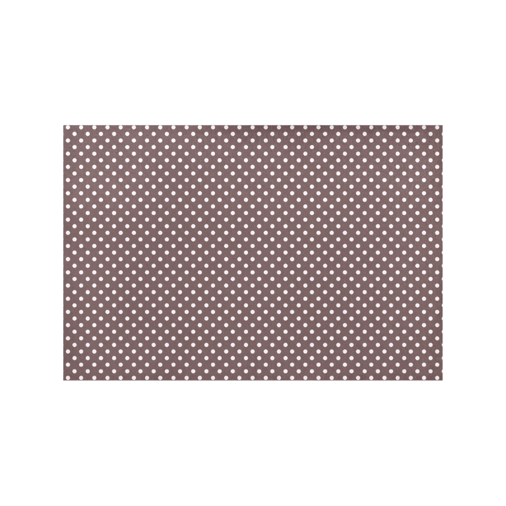 Chocolate brown polka dots Placemat 12’’ x 18’’ (Set of 6)