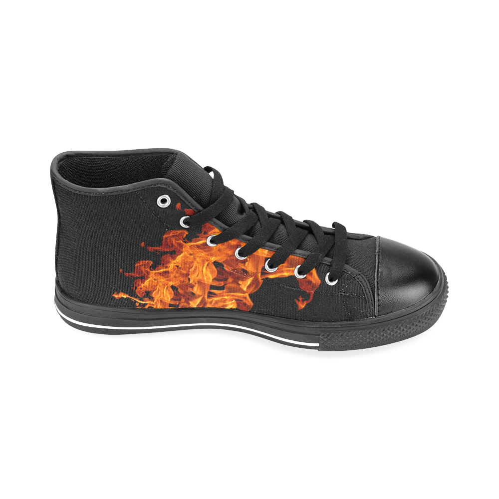 Chaussures Flammes Majesty's Men’s Classic High Top Canvas Shoes /Large Size (Model 017)
