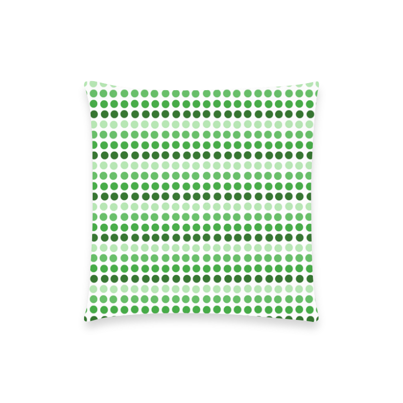 greenish dots Custom  Pillow Case 18"x18" (one side) No Zipper