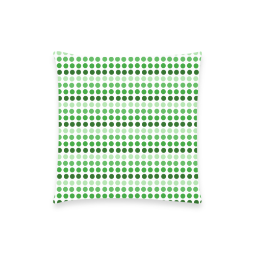 greenish dots Custom  Pillow Case 18"x18" (one side) No Zipper