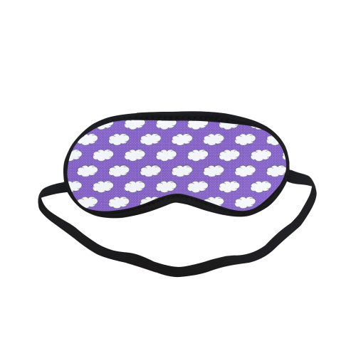 Clouds with Polka Dots on Purple Sleeping Mask