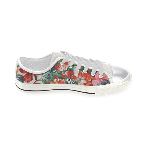 floral Women's Classic Canvas Shoes (Model 018)