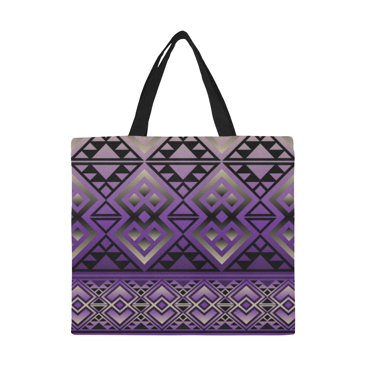 The Lodge Purple All Over Print Canvas Tote Bag/Large (Model 1699)