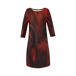 Burgundy Burst Round Collar Dress (D22)