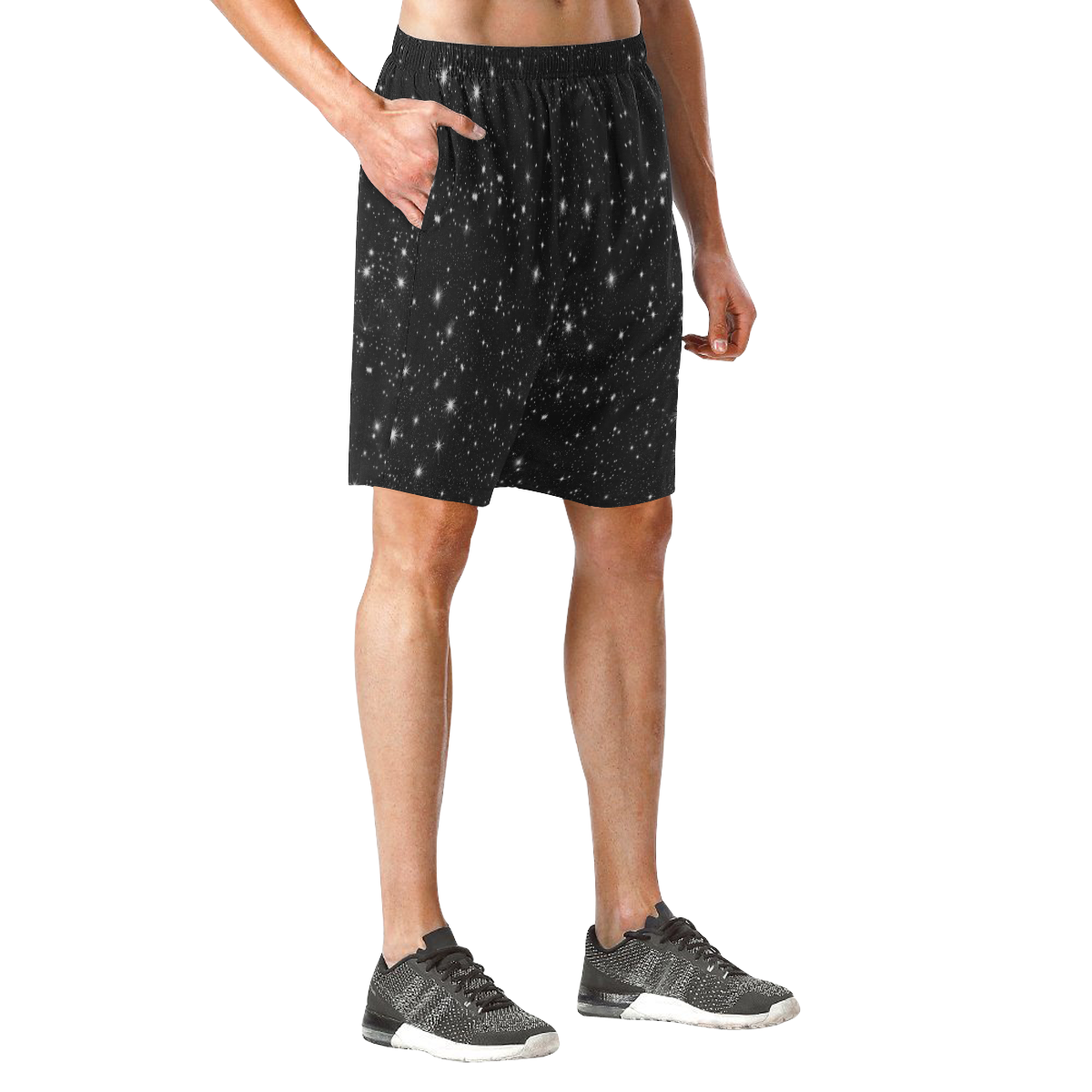 Stars in the Universe Men's All Over Print Elastic Beach Shorts (Model L20)