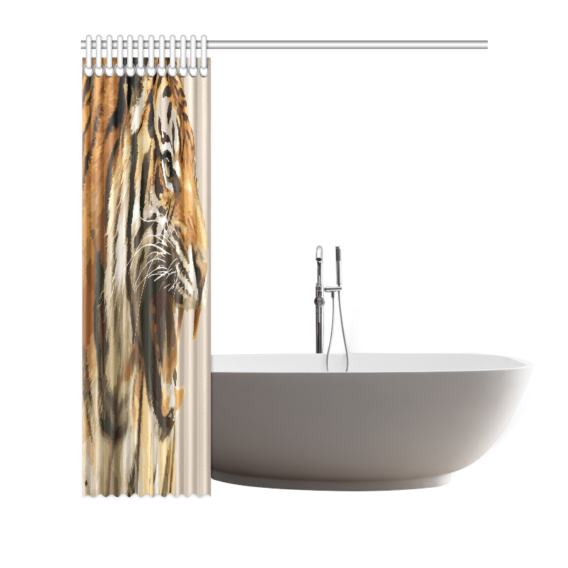 Magnificent Tiger Shower Curtain 72"x72"
