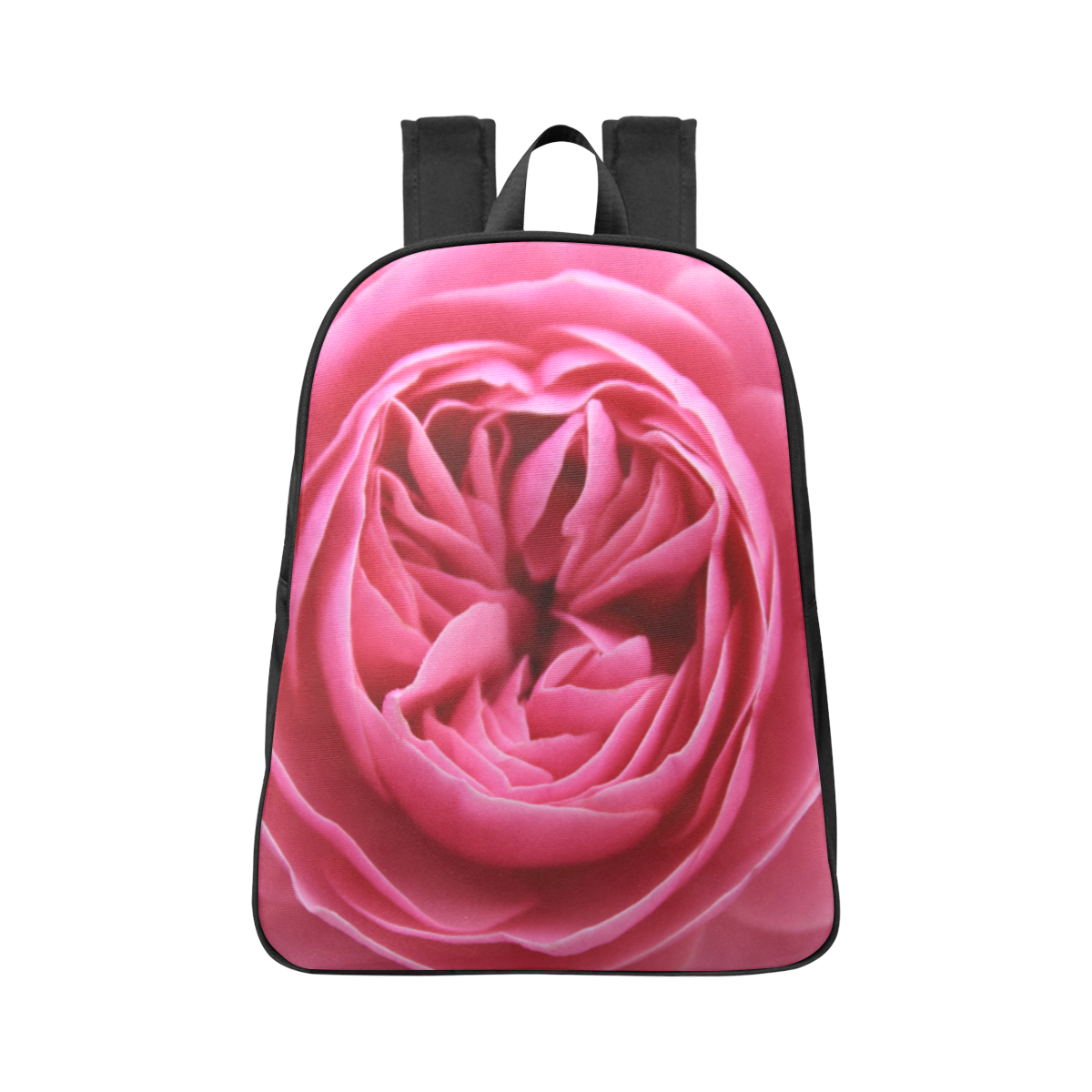 Rose Fleur Macro Fabric School Backpack (Model 1682) (Large)