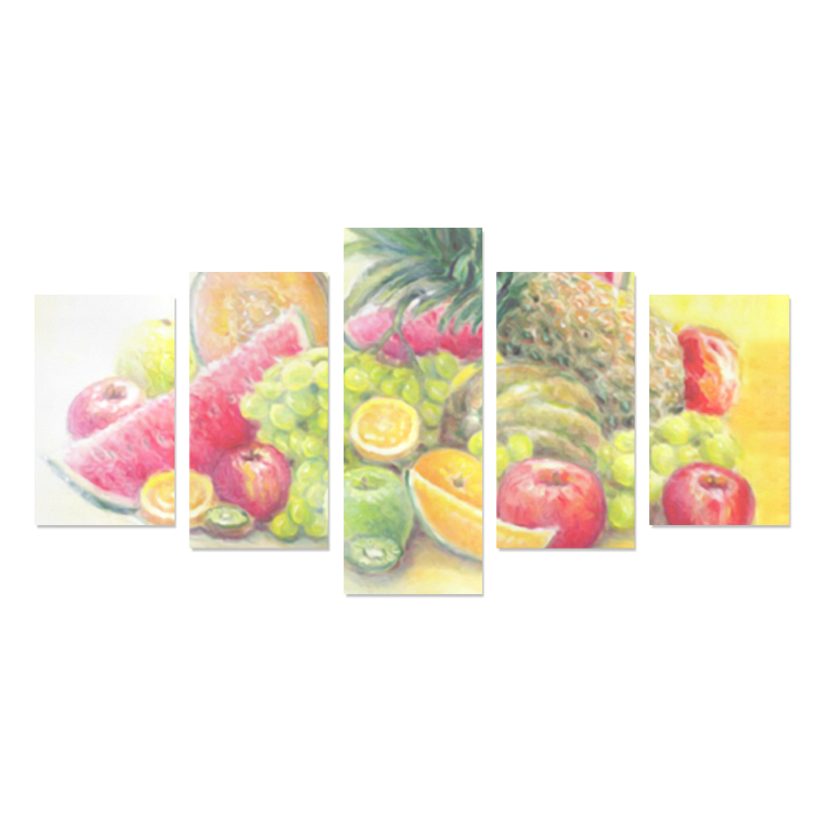 Happy Fruits Canvas Print Sets C (No Frame)