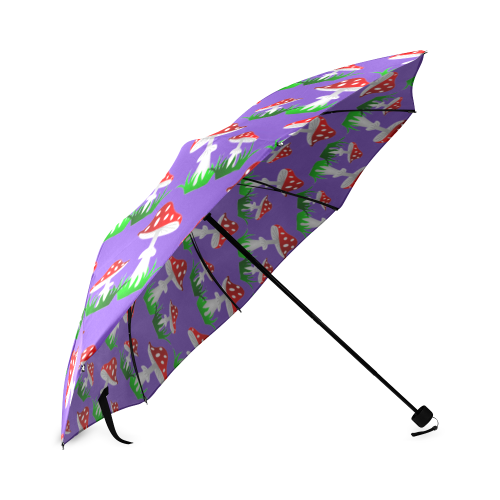 Toadstool red pattern Foldable Umbrella (Model U01)