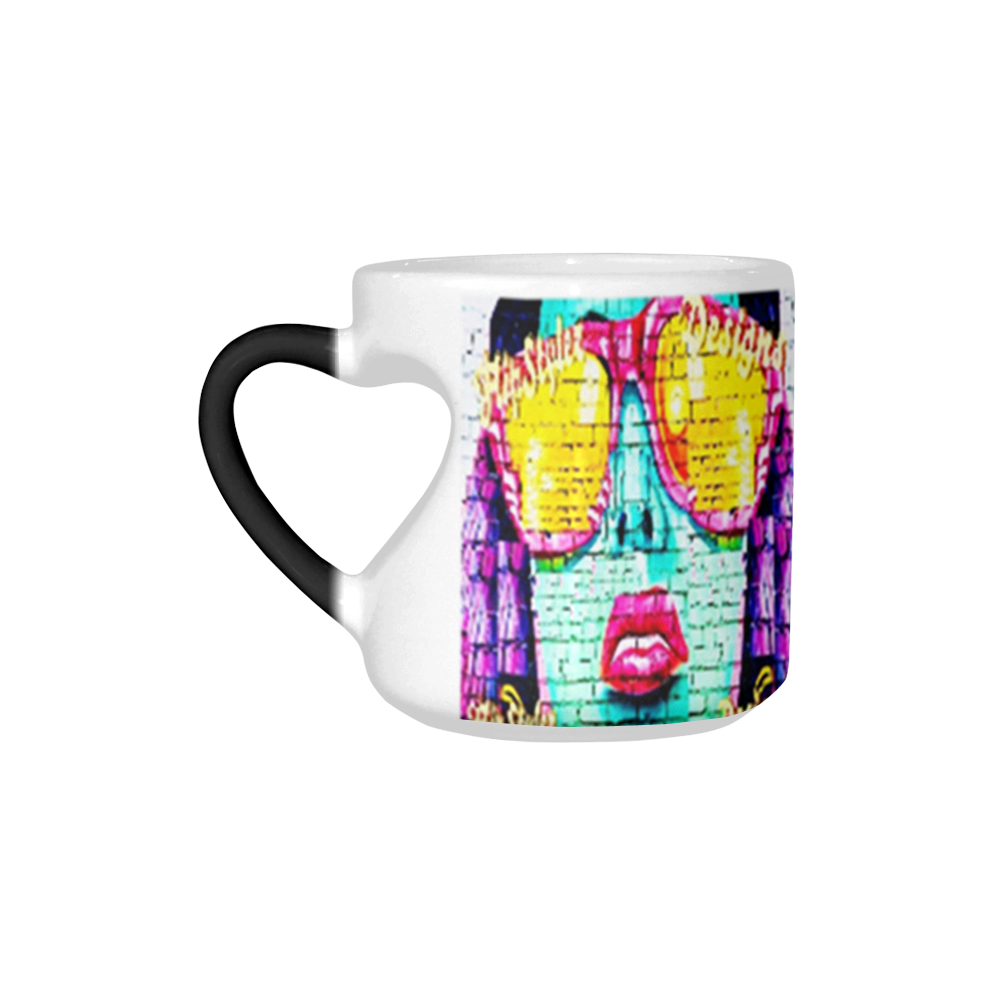 Create Your Own cold or hot heart shaped morphing mug Heart-shaped Morphing Mug