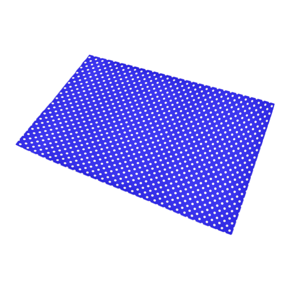 Blue polka dots Bath Rug 20''x 32''