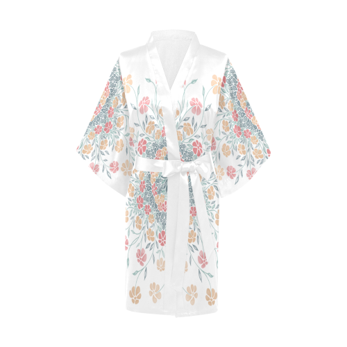 Pretty Powder Pastels Flowers Mandala Pattern Kimono Robe