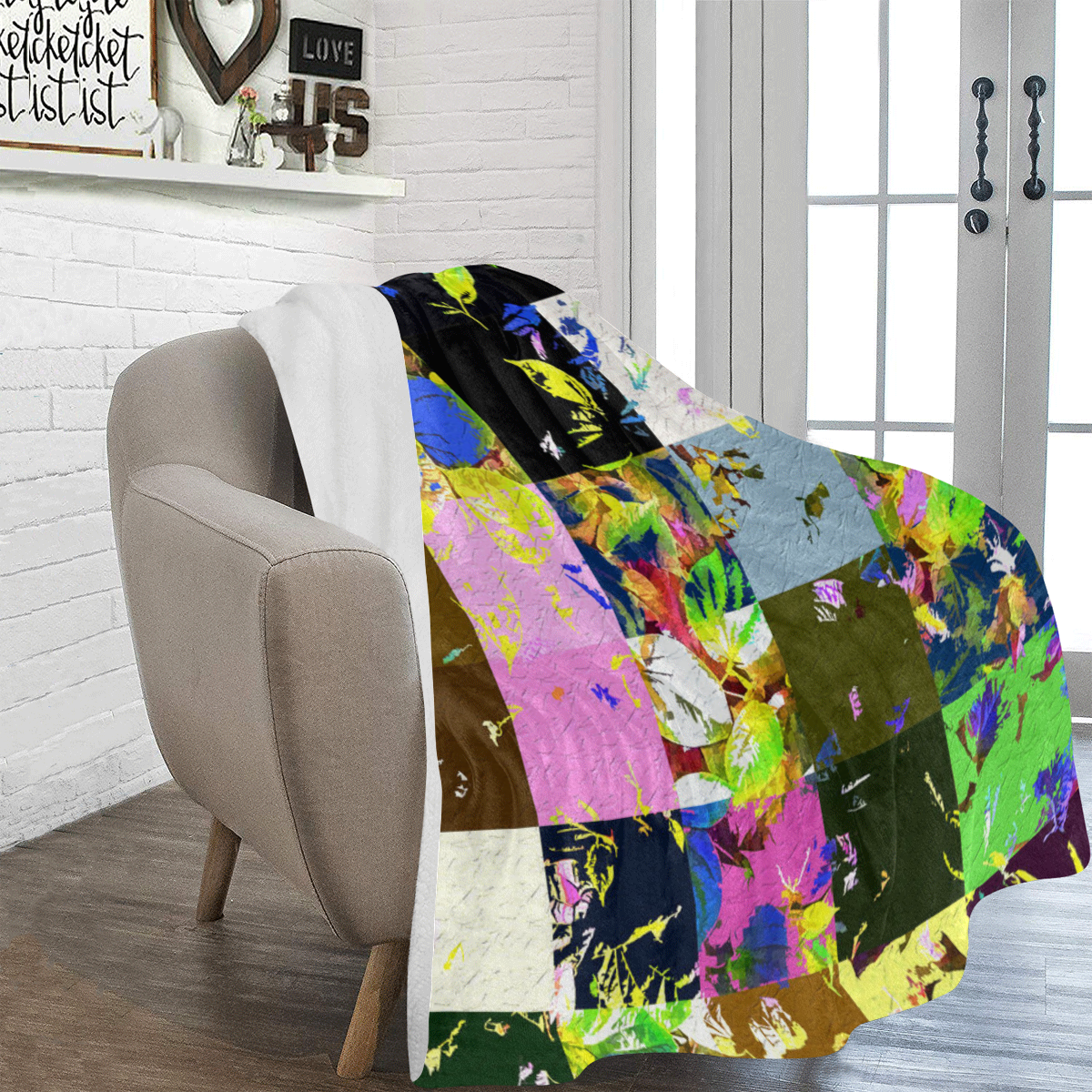 Foliage Patchwork #3 - Jera Nour Ultra-Soft Micro Fleece Blanket 60"x80"