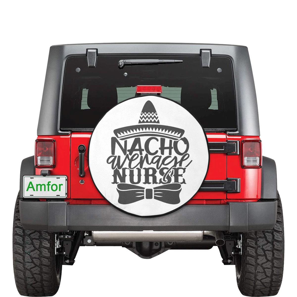 Humor Nacho average Nurse dark grey 30 Inch Spare Tire Cover