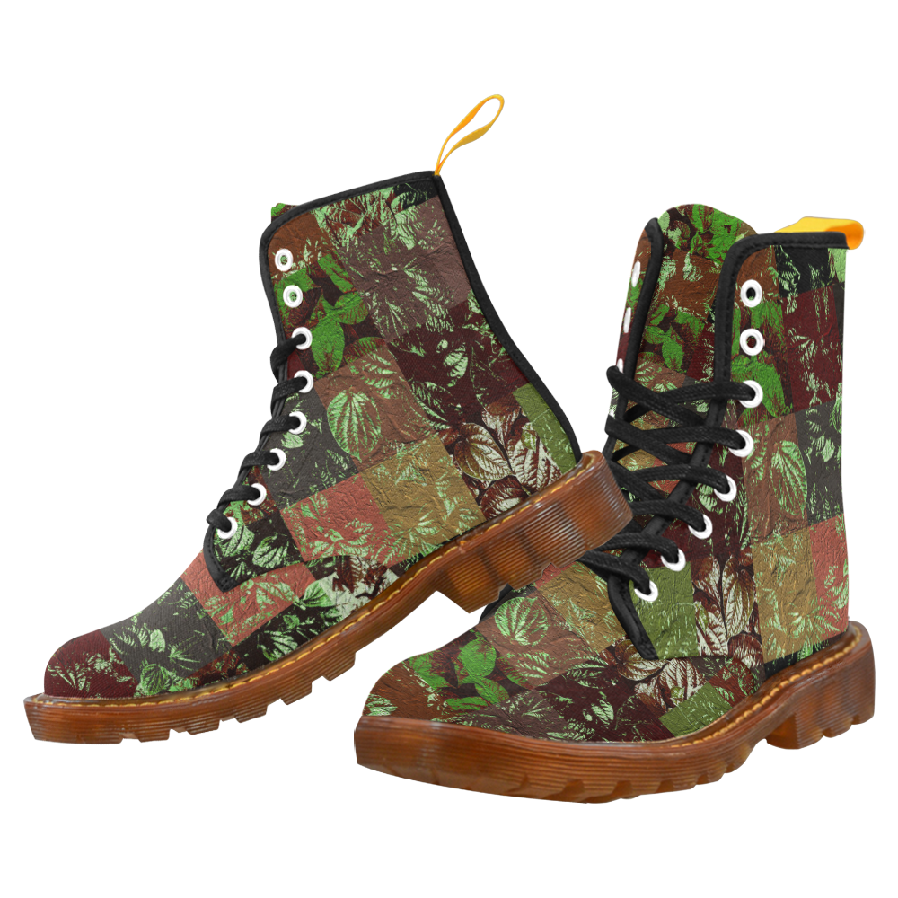 Foliage Patchwork #4 by Jera Nour Martin Boots For Men Model 1203H