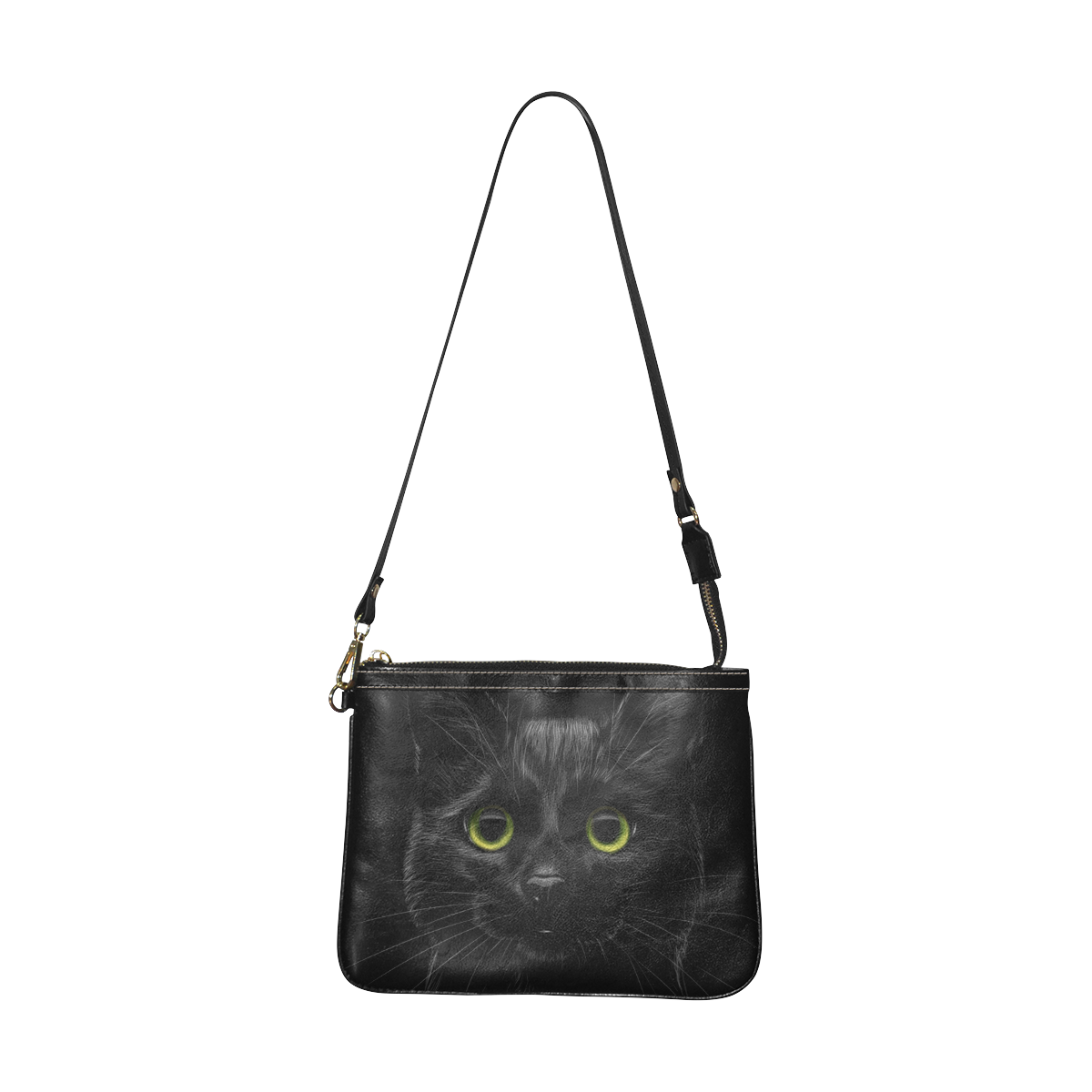 Black Cat Small Shoulder Bag (Model 1710)