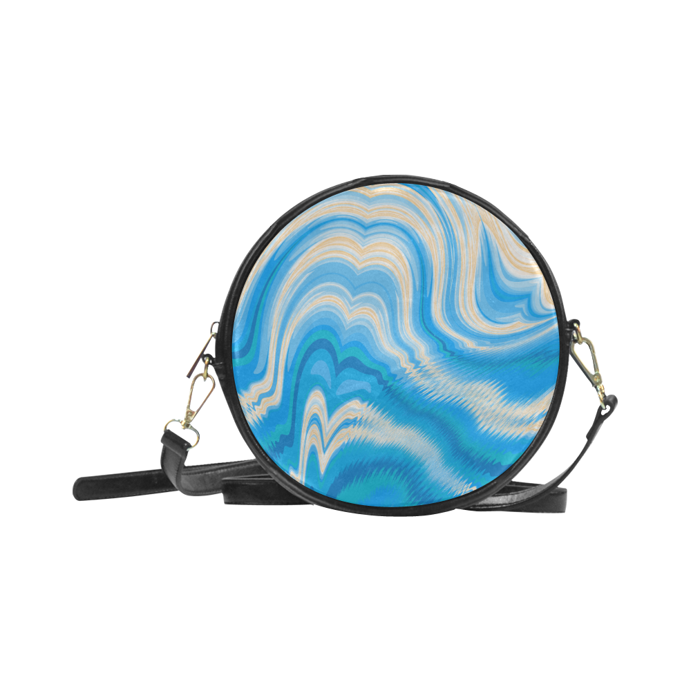 Ocean Blue Round Sling Bag (Model 1647)