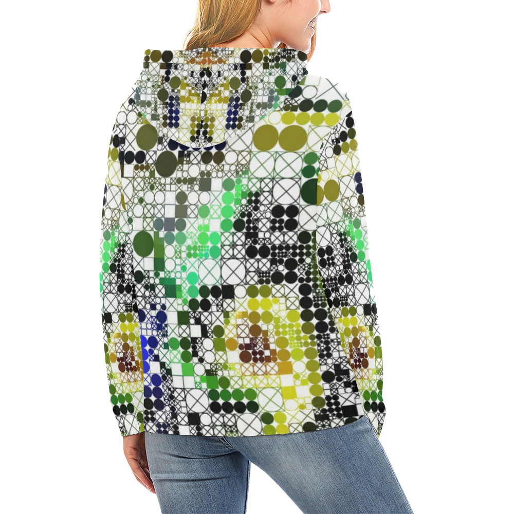 funny mix of shapes  by JamColors All Over Print Hoodie for Women (USA Size) (Model H13)