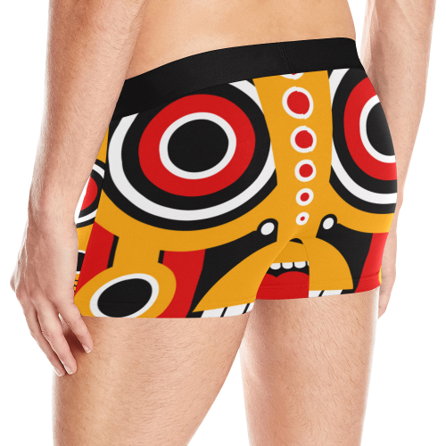 Red Yellow Tiki Tribal Men's All Over Print Boxer Briefs (Model L10)