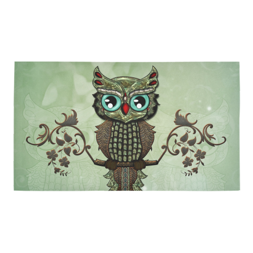 Wonderful owl, diamonds Bath Rug 16''x 28''